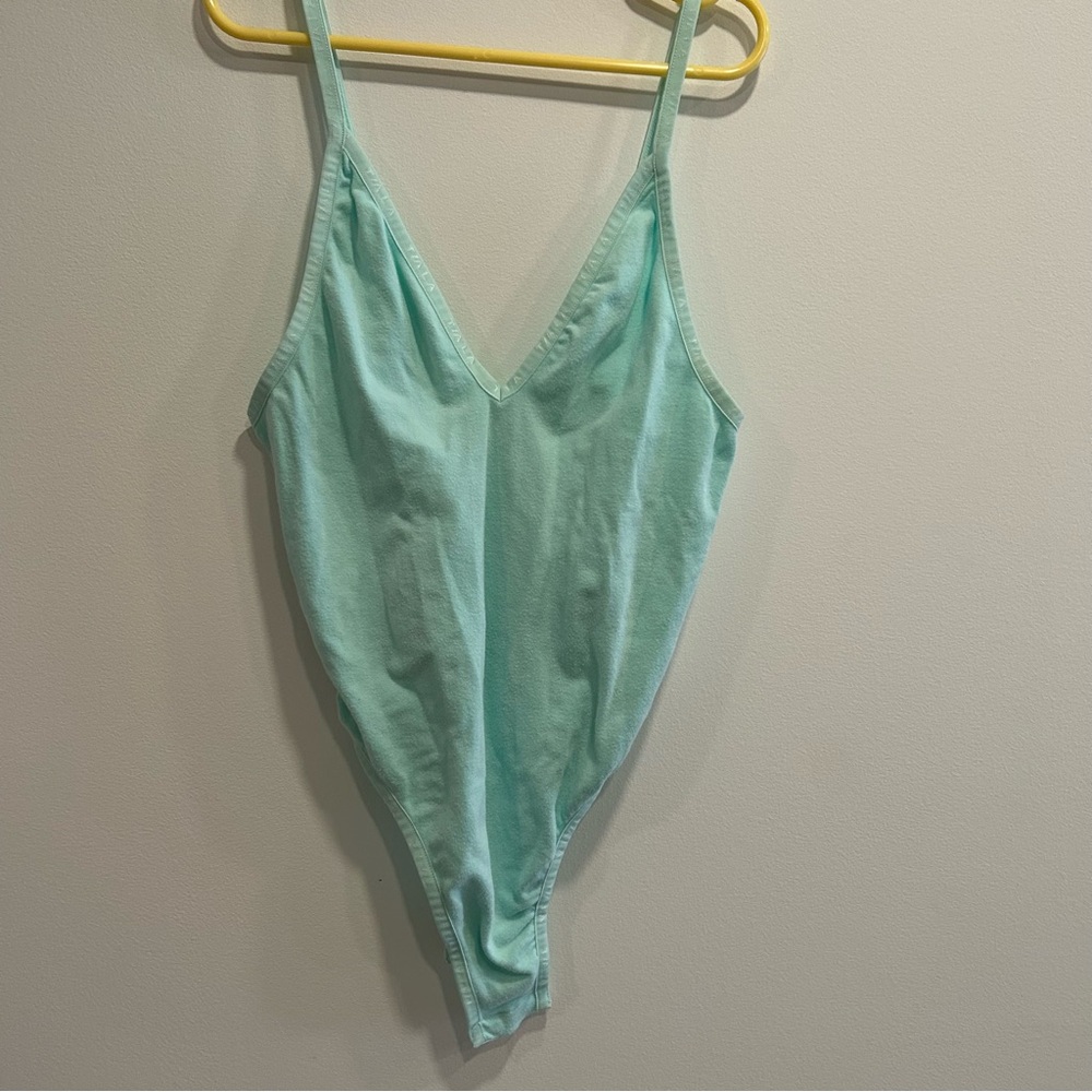 Mint Green V-Neck Bodysuit